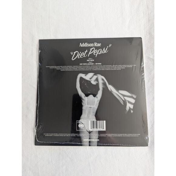 Addison Rae Diet Pepsi Vinyl Hand Signed Cover Single 7" New Sealed Autograph - Picture 9 of 16